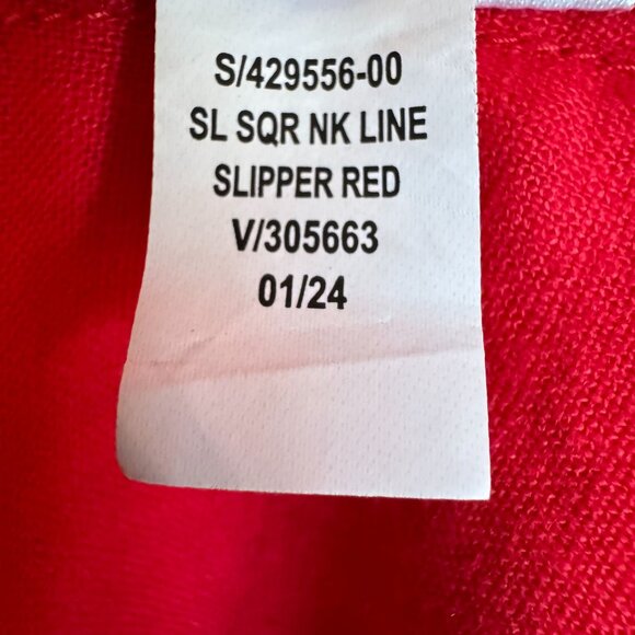 Gap Red Linen Blend Square Neck Sleeveless Fit & Flare Long Midi Dress Small - Picture 11 of 11